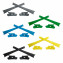 HKUCO Black/Blue/Grey/Green/Yellow Replacement Rubber Kit For Oakley Flak Jacket /Flak Jacket XLJ  Sunglass Earsocks  