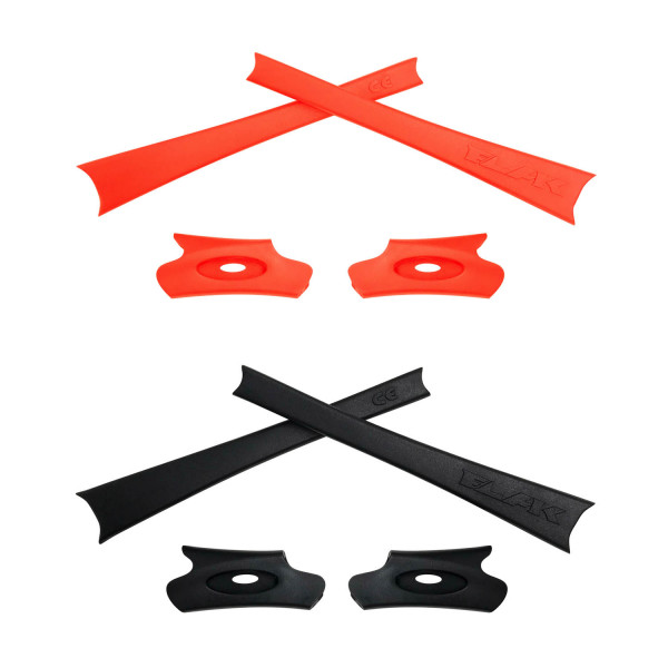 HKUCO Black/Orange Replacement Rubber Kit For Oakley Flak Jacket /Flak Jacket XLJ  Sunglass Earsocks  