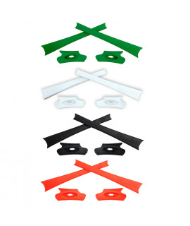 HKUCO Black/Green/White/Orange Replacement Rubber Kit For Oakley Flak Jacket /Flak Jacket XLJ  Sunglass Earsocks  