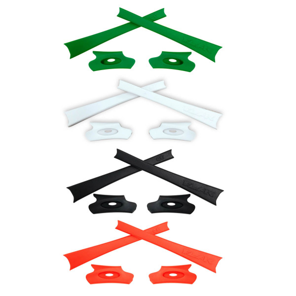 HKUCO Black/Green/White/Orange Replacement Rubber Kit For Oakley Flak Jacket /Flak Jacket XLJ  Sunglass Earsocks  