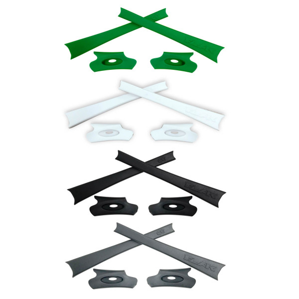 HKUCO Black/Green/White/Grey Replacement Rubber Kit For Oakley Flak Jacket /Flak Jacket XLJ  Sunglass Earsocks  