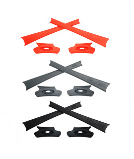 HKUCO Black/Grey/Orange Replacement Rubber Kit For Oakley Flak Jacket /Flak Jacket XLJ  Sunglass Earsocks  