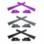 HKUCO Black/Grey/Purple Replacement Rubber Kit For Oakley Flak Jacket /Flak Jacket XLJ  Sunglass Earsocks  