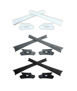 HKUCO Black/Grey/White Replacement Rubber Kit For Oakley Flak Jacket /Flak Jacket XLJ  Sunglass Earsocks  