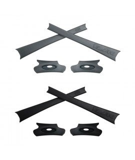 HKUCO Black/Grey Replacement Rubber Kit For Oakley Flak Jacket /Flak Jacket XLJ  Sunglass Earsocks  