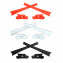 HKUCO Black/White/Orange Replacement Rubber Kit For Oakley Flak Jacket /Flak Jacket XLJ  Sunglass Earsocks  