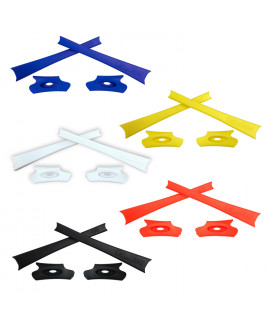 HKUCO Black/White/Dark Blue/Yellow/Orange Replacement Rubber Kit For Oakley Flak Jacket /Flak Jacket XLJ  Sunglass Earsocks  
