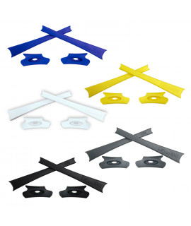 HKUCO Black/White/Dark Blue/Yellow/Grey Replacement Rubber Kit For Oakley Flak Jacket /Flak Jacket XLJ  Sunglass Earsocks  