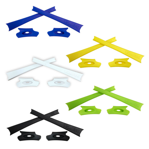 HKUCO Black/White/Dark Blue/Yellow/Light Green Replacement Rubber Kit For Oakley Flak Jacket /Flak Jacket XLJ  Sunglass Earsocks  