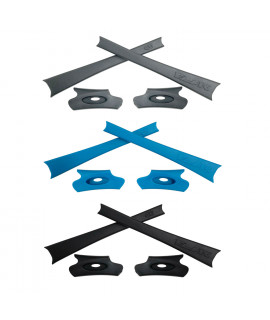 HKUCO Blue/Black/Grey Replacement Rubber Kit For Oakley Flak Jacket /Flak Jacket XLJ  Sunglass Earsocks  