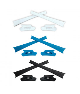 HKUCO Blue/Black/White Replacement Rubber Kit For Oakley Flak Jacket /Flak Jacket XLJ  Sunglass Earsocks  