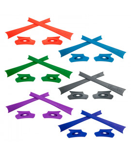 HKUCO Orange/Green/Purple/Blue/Grey/Dark Blue Replacement Rubber Kit For Oakley Flak Jacket /Flak Jacket XLJ  Sunglass Earsocks  