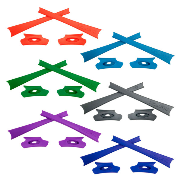 HKUCO Orange/Green/Purple/Blue/Grey/Dark Blue Replacement Rubber Kit For Oakley Flak Jacket /Flak Jacket XLJ  Sunglass Earsocks  