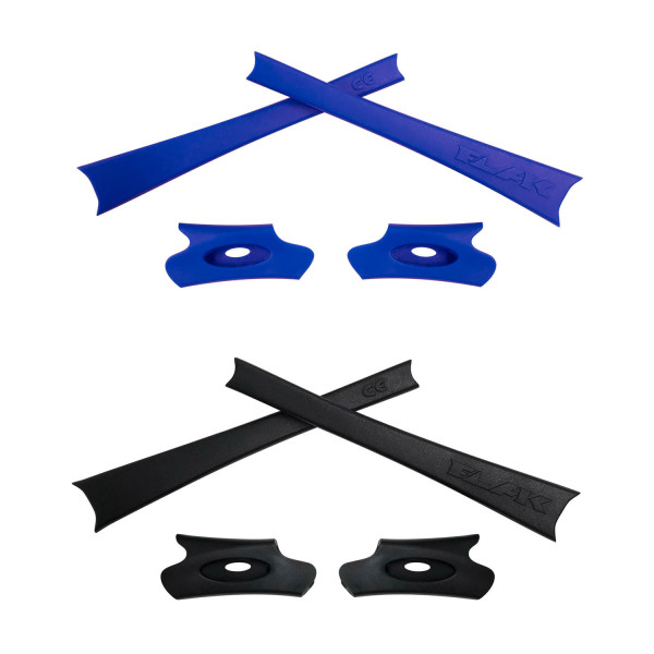 HKUCO Dark Blue/Black Replacement Rubber Kit For Oakley Flak Jacket /Flak Jacket XLJ  Sunglass Earsocks  