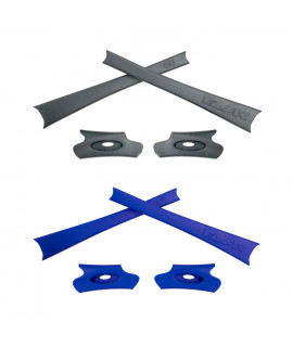 HKUCO Dark Blue/Grey Replacement Rubber Kit For Oakley Flak Jacket /Flak Jacket XLJ  Sunglass Earsocks  