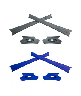 HKUCO Dark Blue/Grey Replacement Rubber Kit For Oakley Flak Jacket /Flak Jacket XLJ  Sunglass Earsocks  