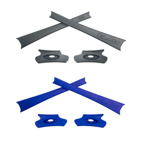 HKUCO Dark Blue/Grey Replacement Rubber Kit For Oakley Flak Jacket /Flak Jacket XLJ  Sunglass Earsocks  