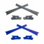 HKUCO Dark Blue/Grey Replacement Rubber Kit For Oakley Flak Jacket /Flak Jacket XLJ  Sunglass Earsocks  