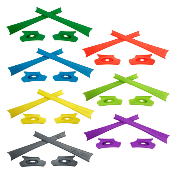 HKUCO Green/Yellow/Orange/Blue/Light Green/Grey/Purple Replacement Rubber Kit For Oakley Flak Jacket /Flak Jacket XLJ  Sunglass Earsocks  