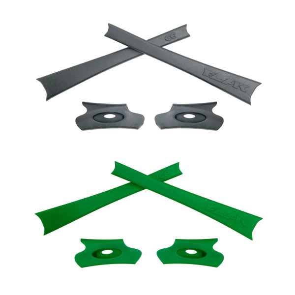 HKUCO Grey/Green Replacement Rubber Kit For Oakley Flak Jacket /Flak Jacket XLJ  Sunglass Earsocks  