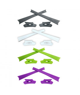HKUCO Light Green/White/Purple/Grey Replacement Rubber Kit For Oakley Flak Jacket /Flak Jacket XLJ  Sunglass Earsocks  