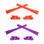 HKUCO Purple/Orange Replacement Rubber Kit For Oakley Flak Jacket /Flak Jacket XLJ  Sunglass Earsocks  