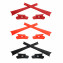 HKUCO Red/Black/Orange Replacement Rubber Kit For Oakley Flak Jacket /Flak Jacket XLJ  Sunglass Earsocks  