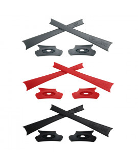 HKUCO Red/Black/Grey Replacement Rubber Kit For Oakley Flak Jacket /Flak Jacket XLJ  Sunglass Earsocks  
