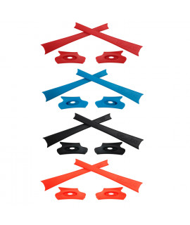 HKUCO Red/Blue/Black/Orange Replacement Rubber Kit For Oakley Flak Jacket /Flak Jacket XLJ  Sunglass Earsocks  