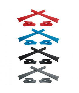 HKUCO Red/Blue/Black/Grey Replacement Rubber Kit For Oakley Flak Jacket /Flak Jacket XLJ  Sunglass Earsocks  