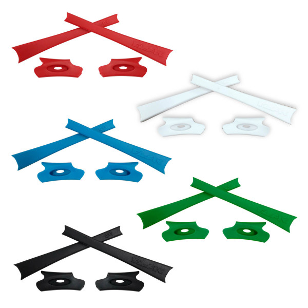 HKUCO Red/Blue/Black/White/Green Replacement Rubber Kit For Oakley Flak Jacket /Flak Jacket XLJ  Sunglass Earsocks  