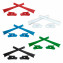 HKUCO Red/Blue/Black/White/Green Replacement Rubber Kit For Oakley Flak Jacket /Flak Jacket XLJ  Sunglass Earsocks  