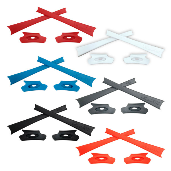 HKUCO Red/Blue/Black/White/Grey/Orange Replacement Rubber Kit For Oakley Flak Jacket /Flak Jacket XLJ  Sunglass Earsocks  