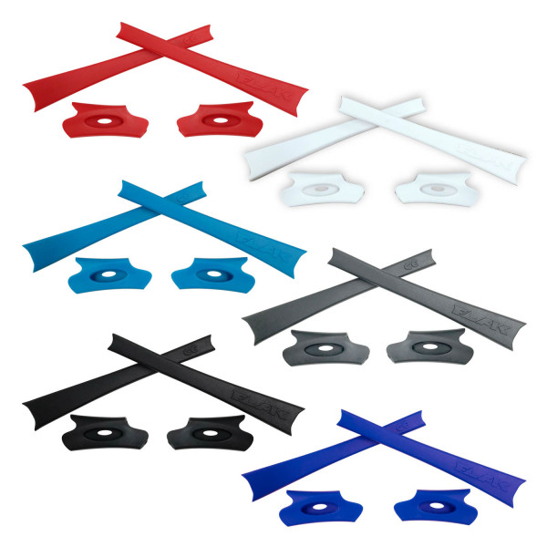 HKUCO Red/Blue/Black/White/Grey/Dark Blue Replacement Rubber Kit For Oakley Flak Jacket /Flak Jacket XLJ  Sunglass Earsocks  