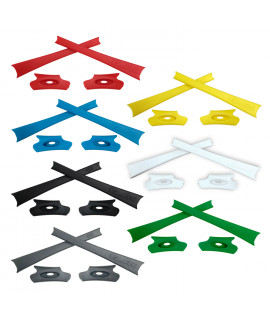 HKUCO Red/Blue/Black/White/Grey/Green/Yellow Replacement Rubber Kit For Oakley Flak Jacket /Flak Jacket XLJ  Sunglass Earsocks  