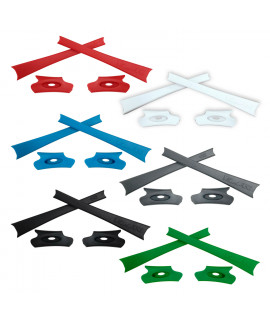 HKUCO Red/Blue/Black/White/Grey/Green Replacement Rubber Kit For Oakley Flak Jacket /Flak Jacket XLJ  Sunglass Earsocks  