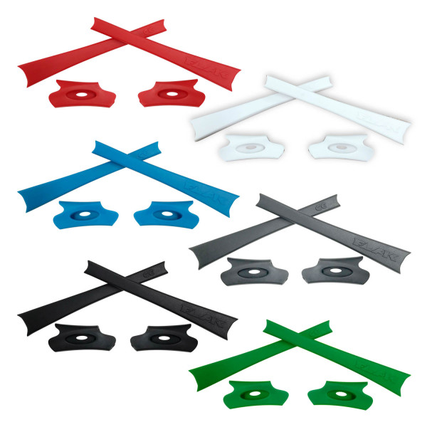 HKUCO Red/Blue/Black/White/Grey/Green Replacement Rubber Kit For Oakley Flak Jacket /Flak Jacket XLJ  Sunglass Earsocks  