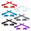 HKUCO Red/Blue/Black/White/Grey/Purple Replacement Rubber Kit For Oakley Flak Jacket /Flak Jacket XLJ  Sunglass Earsocks  