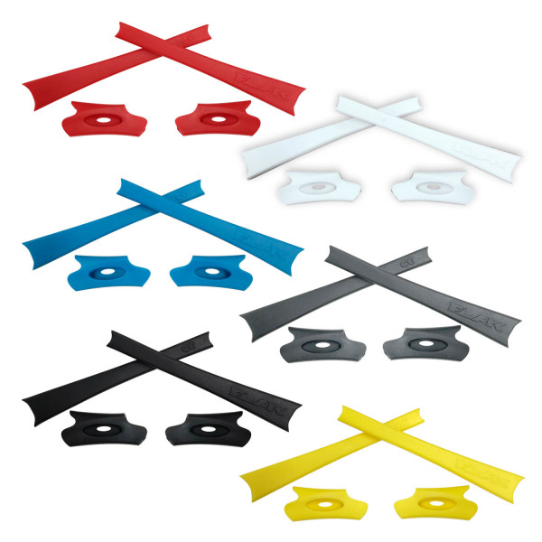 HKUCO Red/Blue/Black/White/Grey/Yellow Replacement Rubber Kit For Oakley Flak Jacket /Flak Jacket XLJ  Sunglass Earsocks  