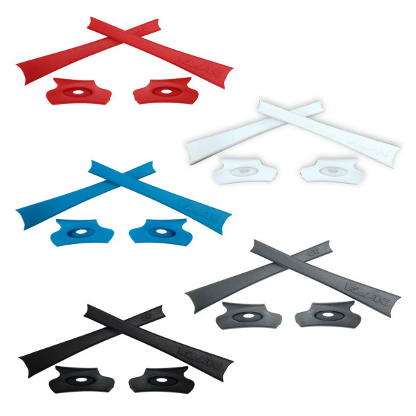 HKUCO Red/Blue/Black/White/Grey Replacement Rubber Kit For Oakley Flak Jacket /Flak Jacket XLJ  Sunglass Earsocks  