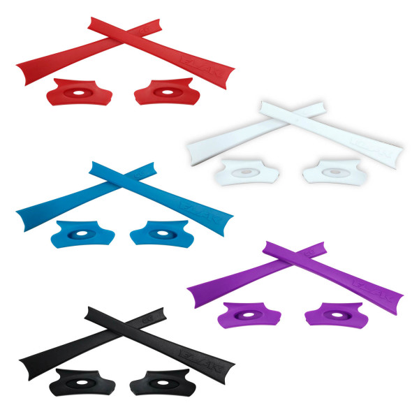 HKUCO Red/Blue/Black/White/Purple Replacement Rubber Kit For Oakley Flak Jacket /Flak Jacket XLJ  Sunglass Earsocks  