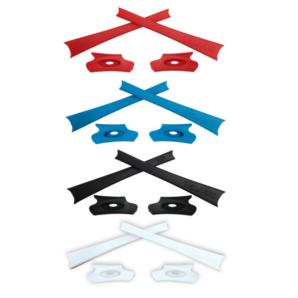 HKUCO Red/Blue/Black/White Replacement Rubber Kit For Oakley Flak Jacket /Flak Jacket XLJ  Sunglass Earsocks  