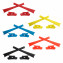 HKUCO Red/Blue/Black/Yellow/Orange Replacement Rubber Kit For Oakley Flak Jacket /Flak Jacket XLJ  Sunglass Earsocks  