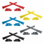 HKUCO Red/Blue/Black/Yellow/Grey Replacement Rubber Kit For Oakley Flak Jacket /Flak Jacket XLJ  Sunglass Earsocks  