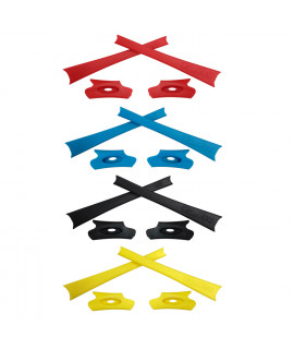 HKUCO Red/Blue/Black/Yellow Replacement Rubber Kit For Oakley Flak Jacket /Flak Jacket XLJ  Sunglass Earsocks  
