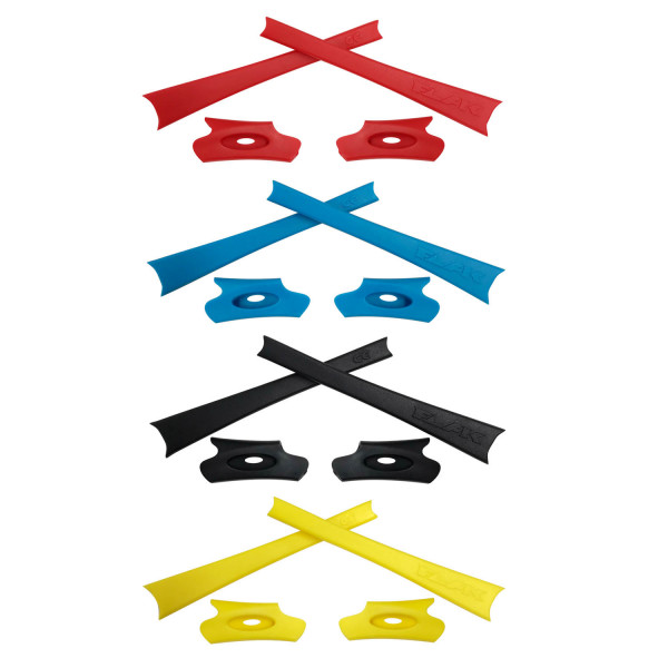 HKUCO Red/Blue/Black/Yellow Replacement Rubber Kit For Oakley Flak Jacket /Flak Jacket XLJ  Sunglass Earsocks  