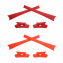 HKUCO Red/Orange Replacement Rubber Kit For Oakley Flak Jacket /Flak Jacket XLJ  Sunglass Earsocks  