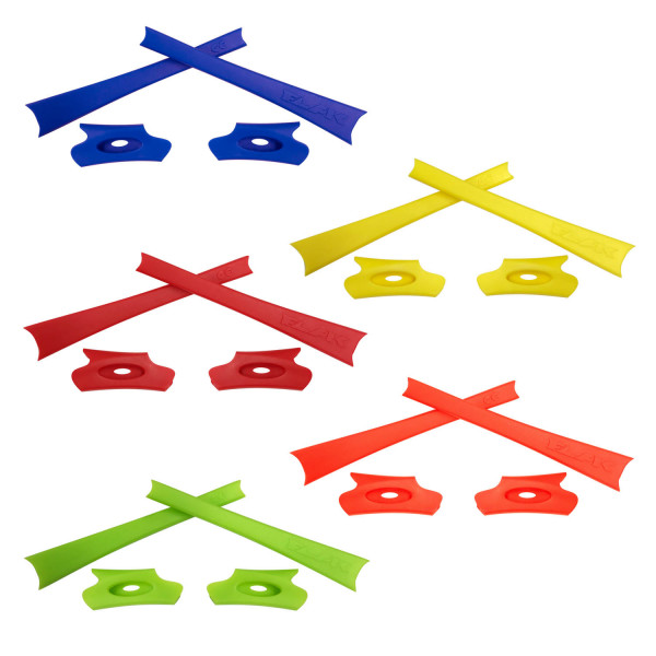 HKUCO Red/Dark Blue/Light Green/Yellow/Orange Replacement Rubber Kit For Oakley Flak Jacket /Flak Jacket XLJ  Sunglass Earsocks  