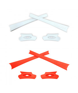 HKUCO White/Orange Replacement Rubber Kit For Oakley Flak Jacket /Flak Jacket XLJ  Sunglass Earsocks  