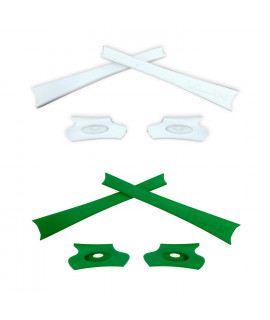 HKUCO White/Green Replacement Rubber Kit For Oakley Flak Jacket /Flak Jacket XLJ  Sunglass Earsocks  
